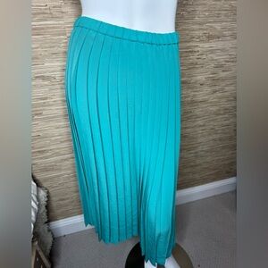 Vintage Green Pleated Midi Dress Size 10
